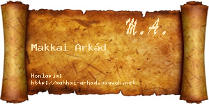 Makkai Arkád névjegykártya